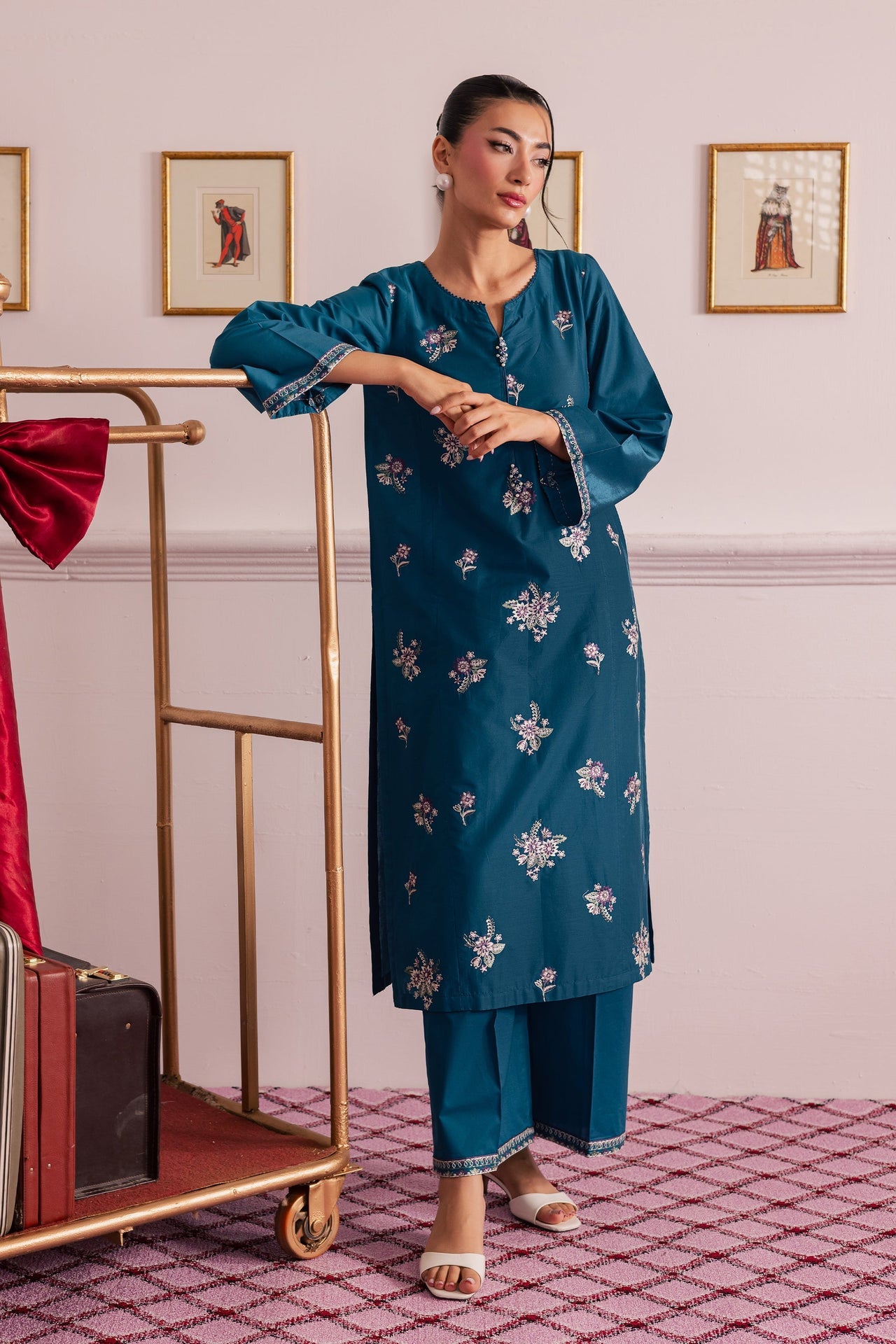 New Arrival - Junett - 2Pc Embroidered Dress