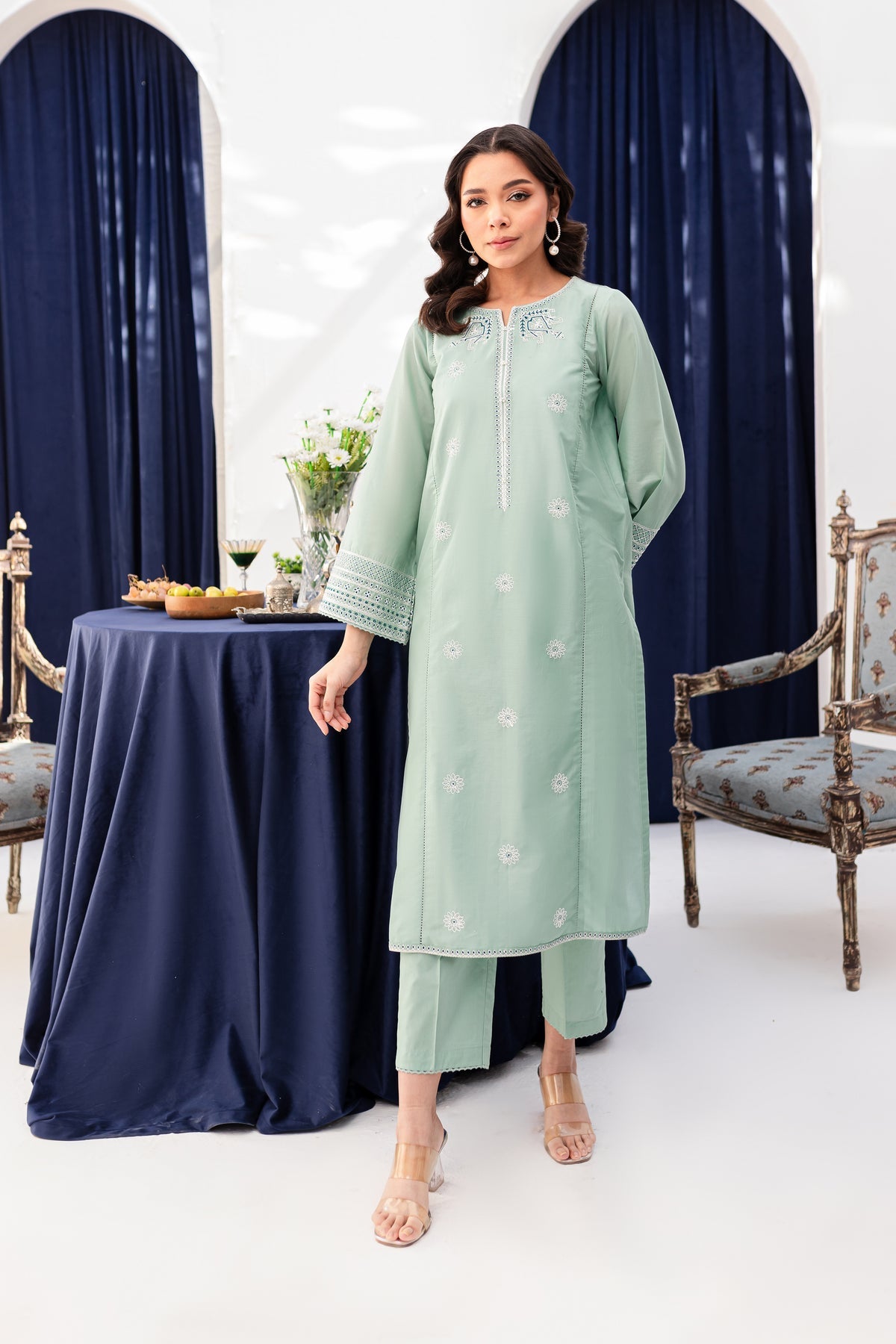 Winter - Best Selling - Opaline - 2Pc Embroidered Dress