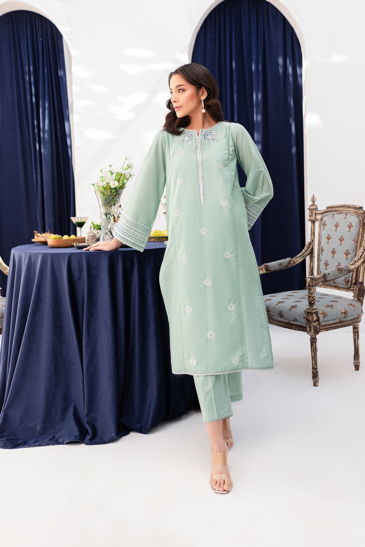 Winter - Best Selling - Opaline - 2Pc Embroidered Dress