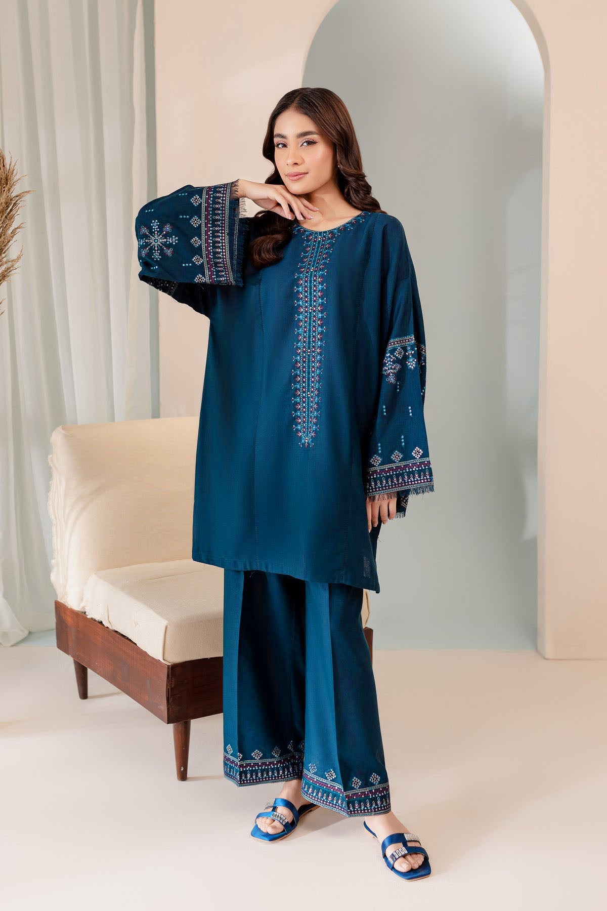 Winter - Best Selling - Sooya - 2Pc Embroidered Dress