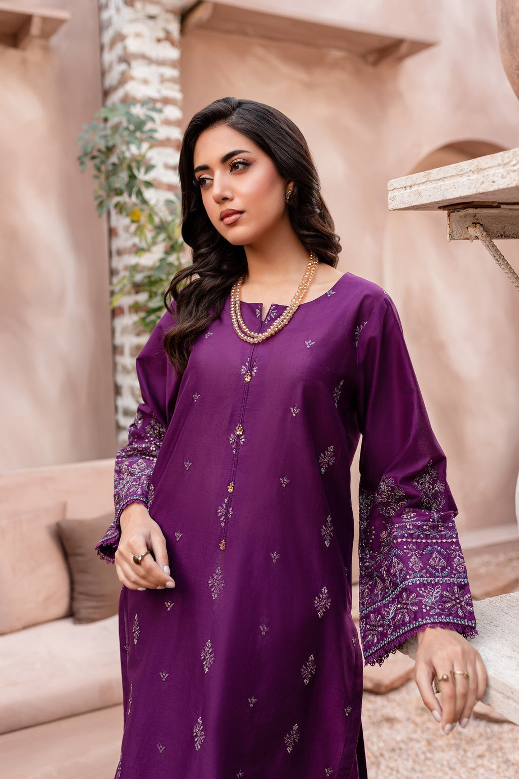 Winter Best Selling  - Eminence - 2Pc Embroidered Dress