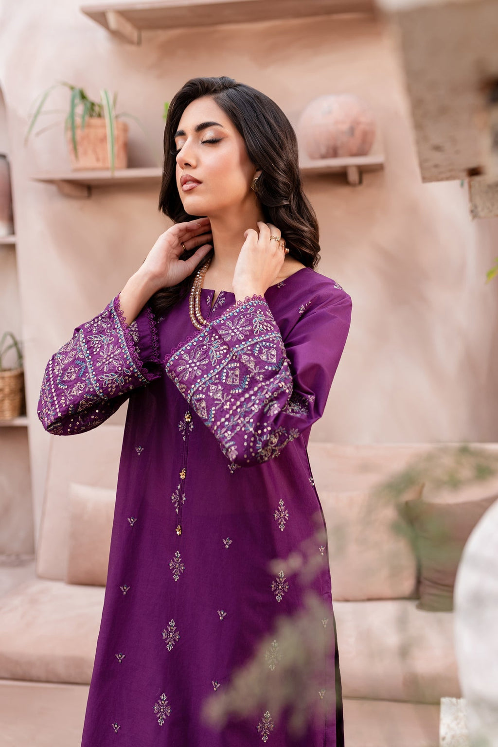 Winter Best Selling  - Eminence - 2Pc Embroidered Dress