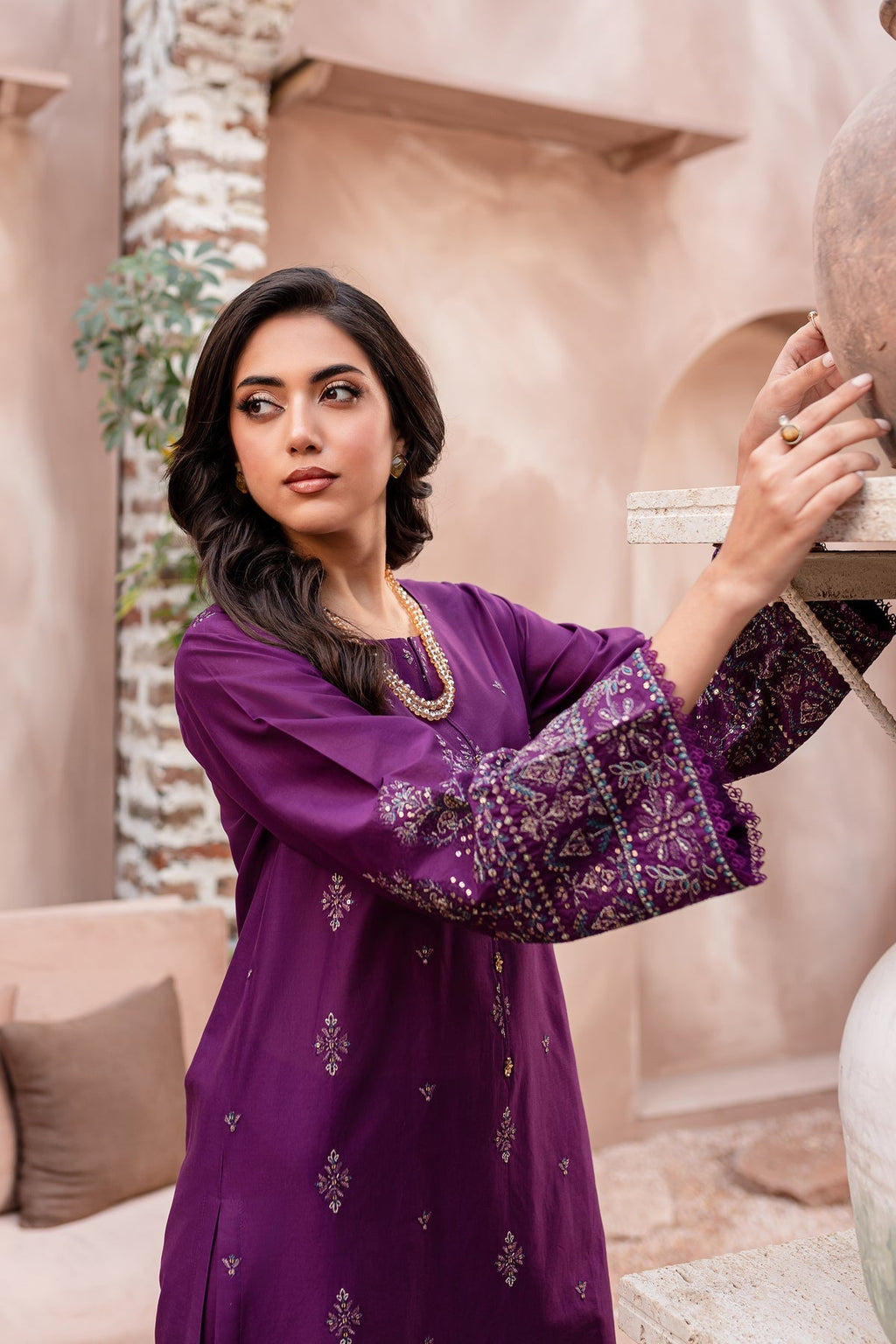 Winter Best Selling  - Eminence - 2Pc Embroidered Dress