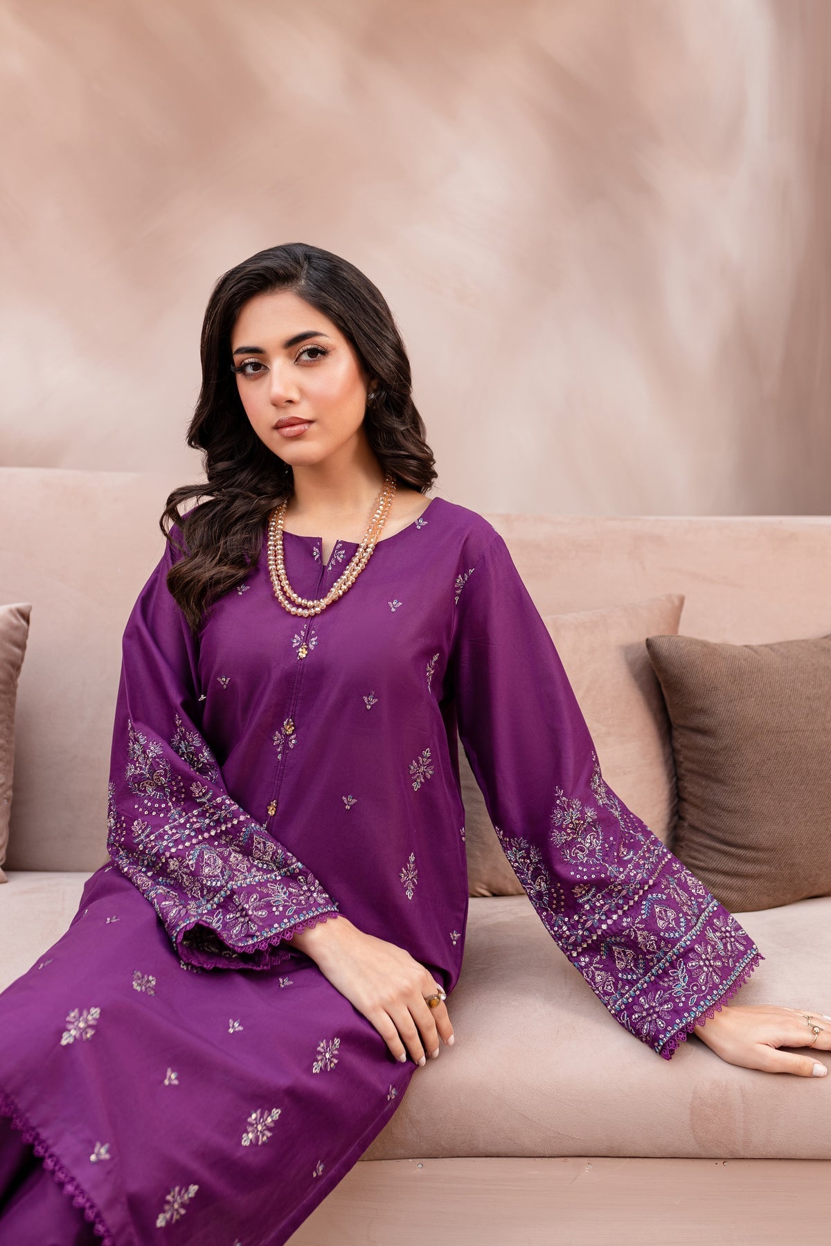 Winter Best Selling  - Eminence - 2Pc Embroidered Dress