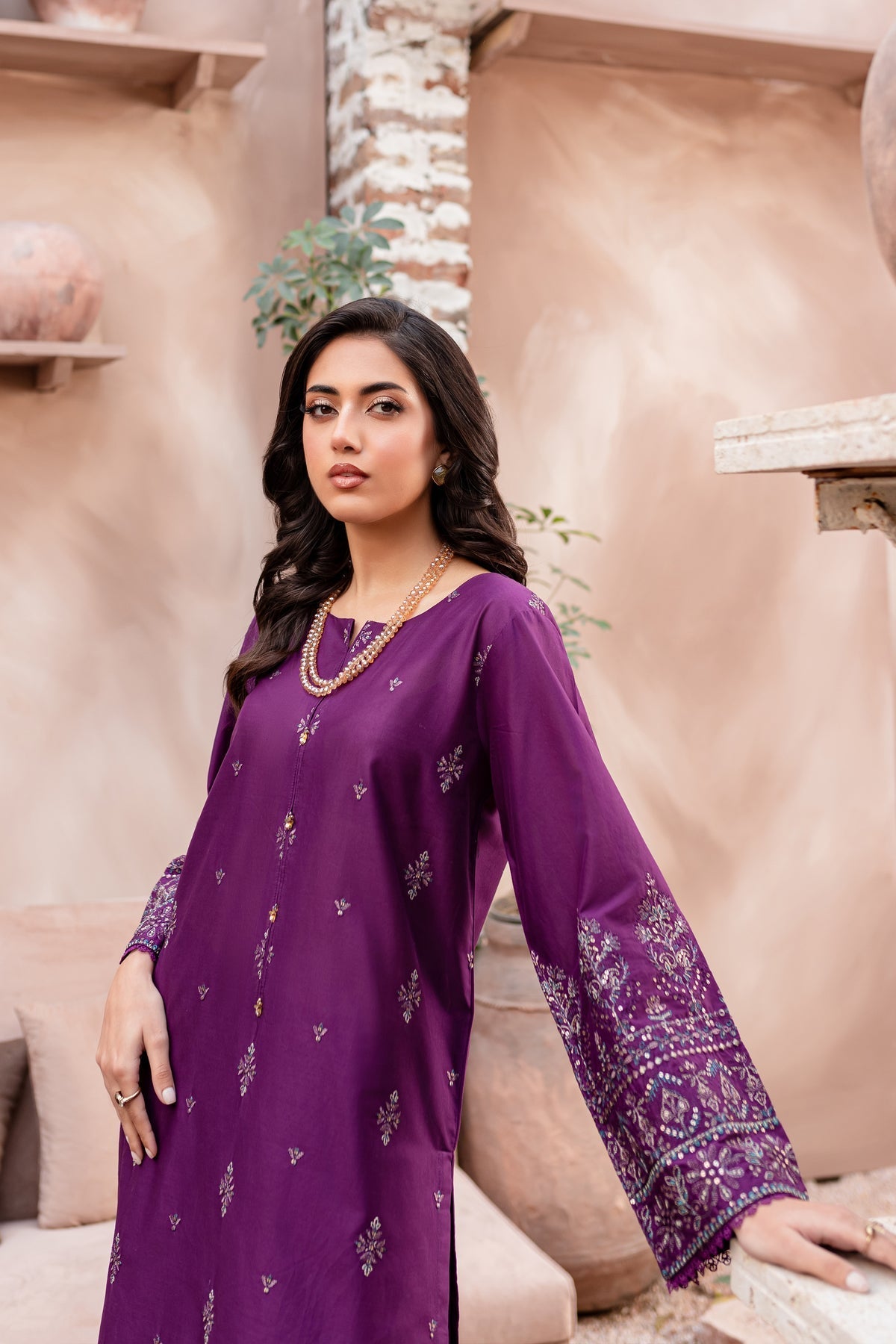 Winter Best Selling  - Eminence - 2Pc Embroidered Dress