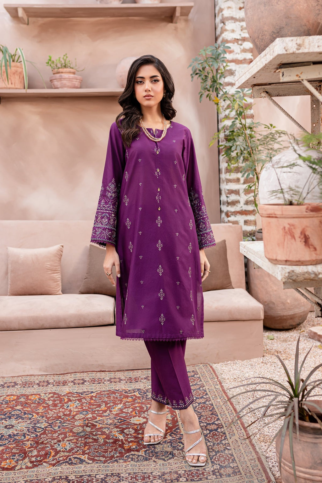 Winter Best Selling  - Eminence - 2Pc Embroidered Dress