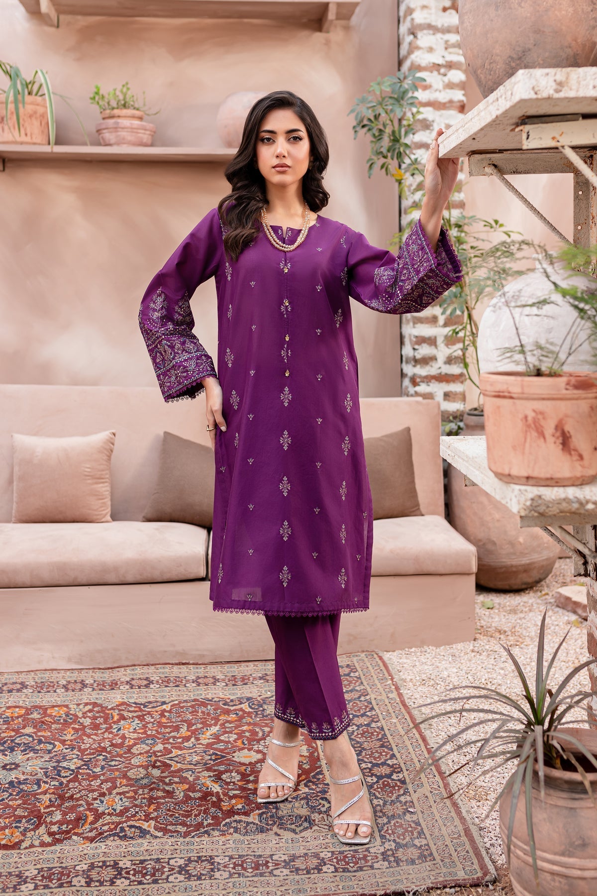 Winter Best Selling  - Eminence - 2Pc Embroidered Dress