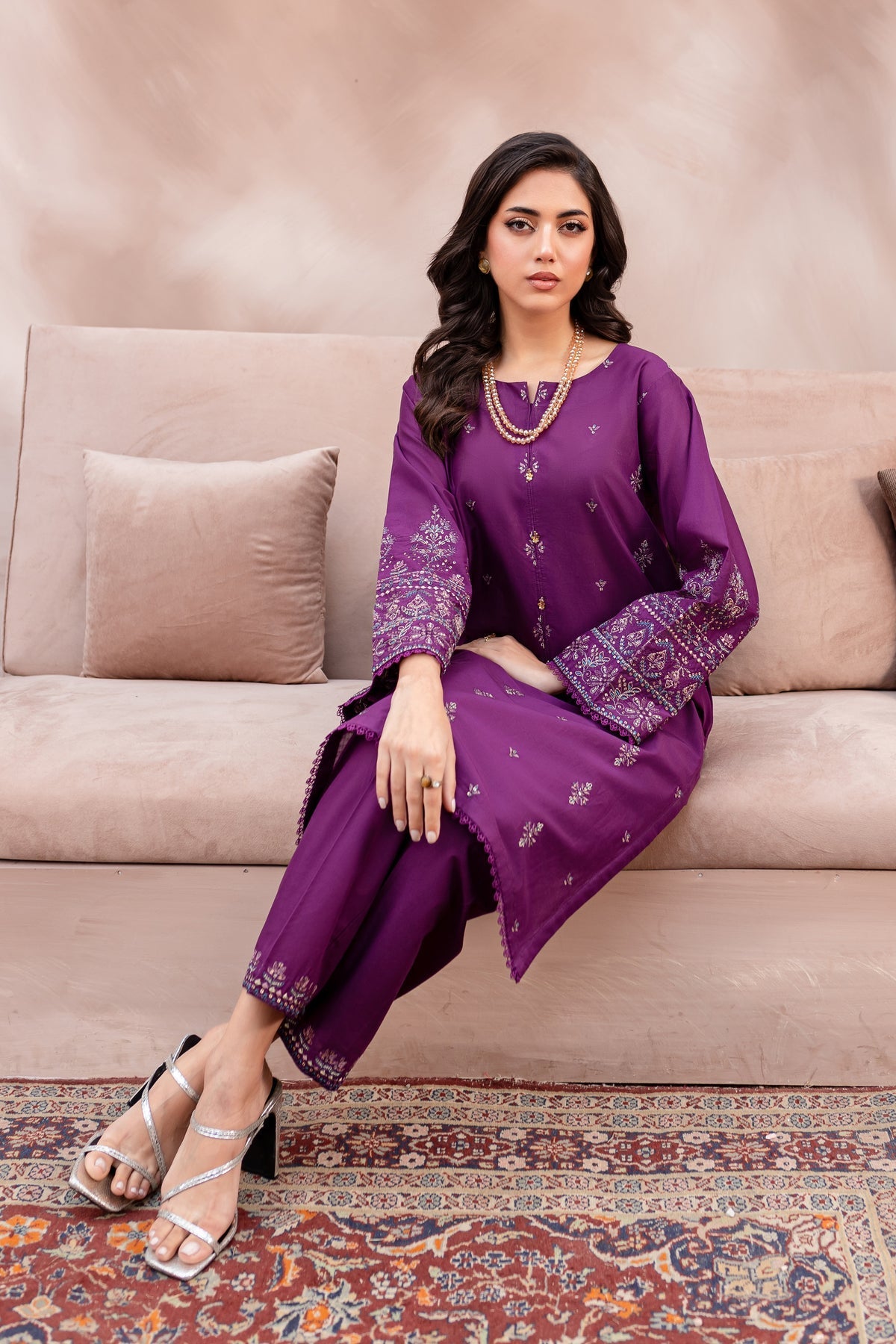 Winter Best Selling  - Eminence - 2Pc Embroidered Dress