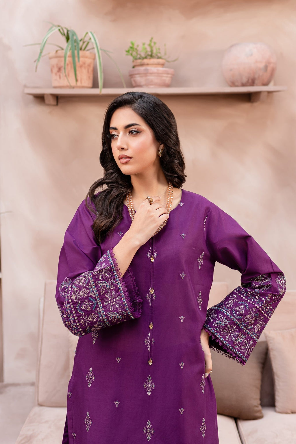 Winter Best Selling  - Eminence - 2Pc Embroidered Dress