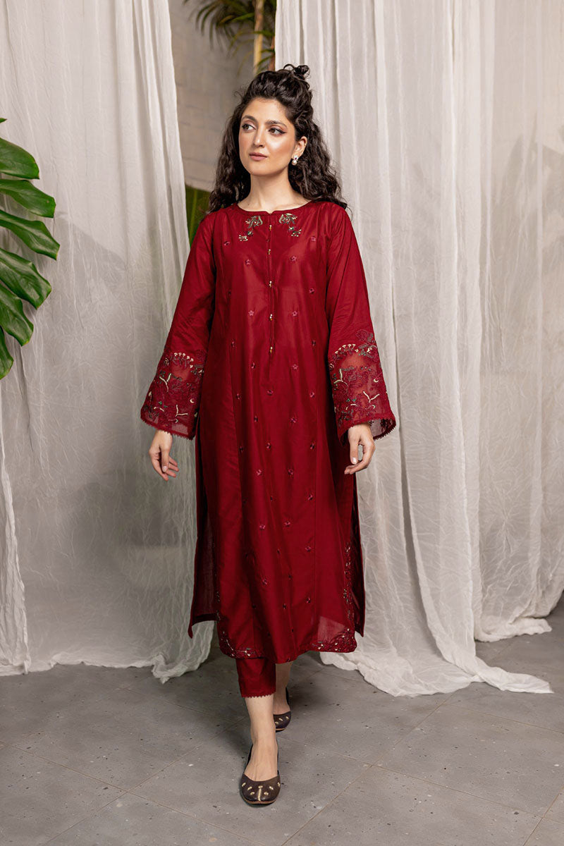 Winter - Best Selling - Afeefa - 2Pc Embroidered Dress