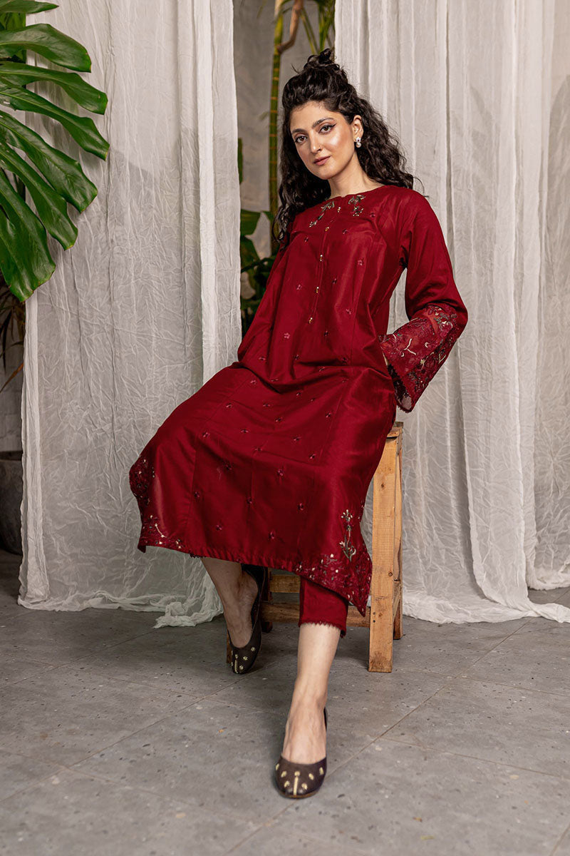 Winter - Best Selling - Afeefa - 2Pc Embroidered Dress