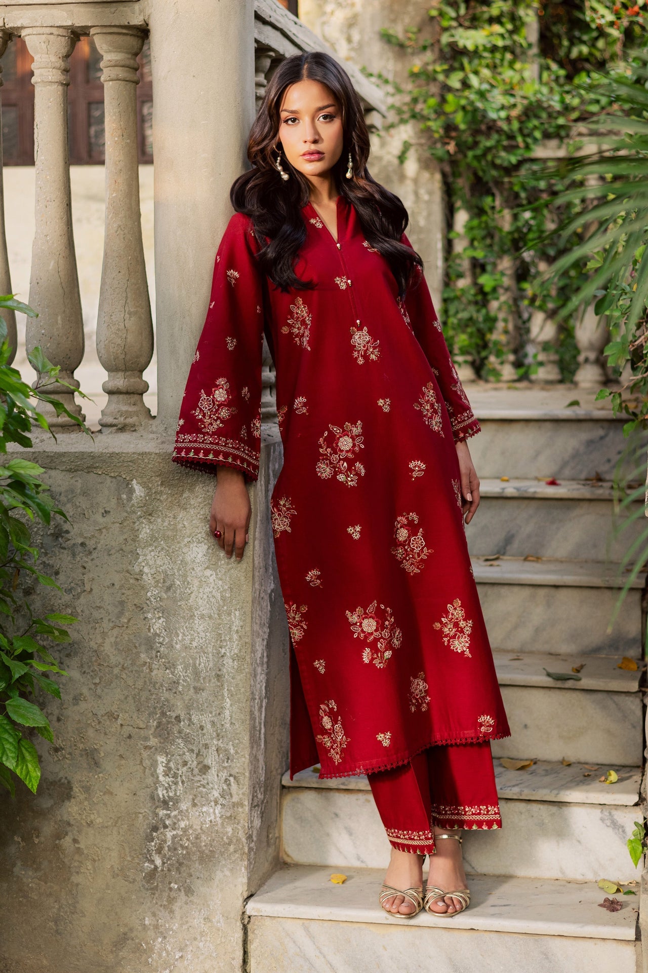 New Arrival - Arisu - 2Pc Embroidered Dress