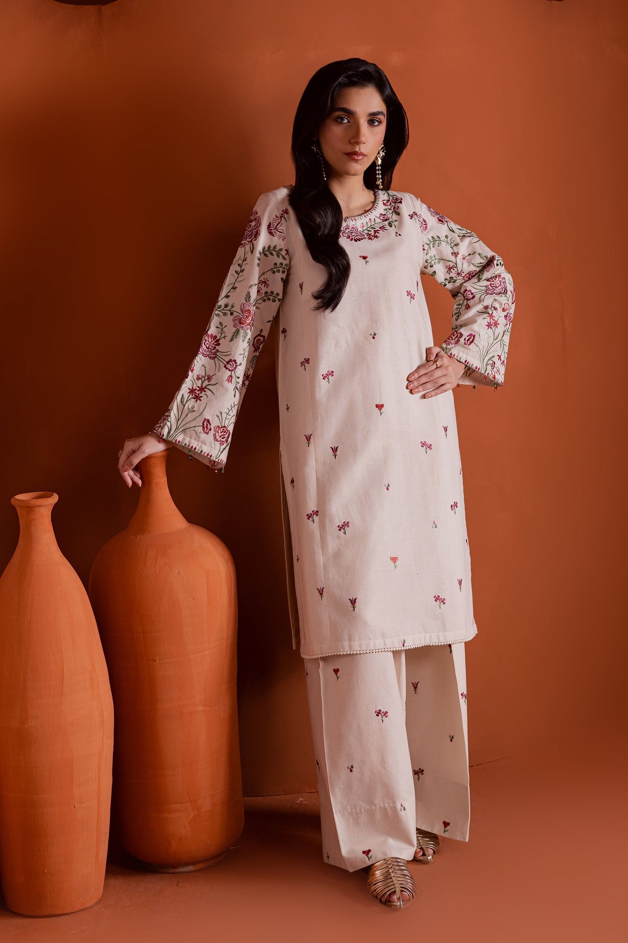 Winter - Best Selling - Colours - 2Pc Embroidered Dress