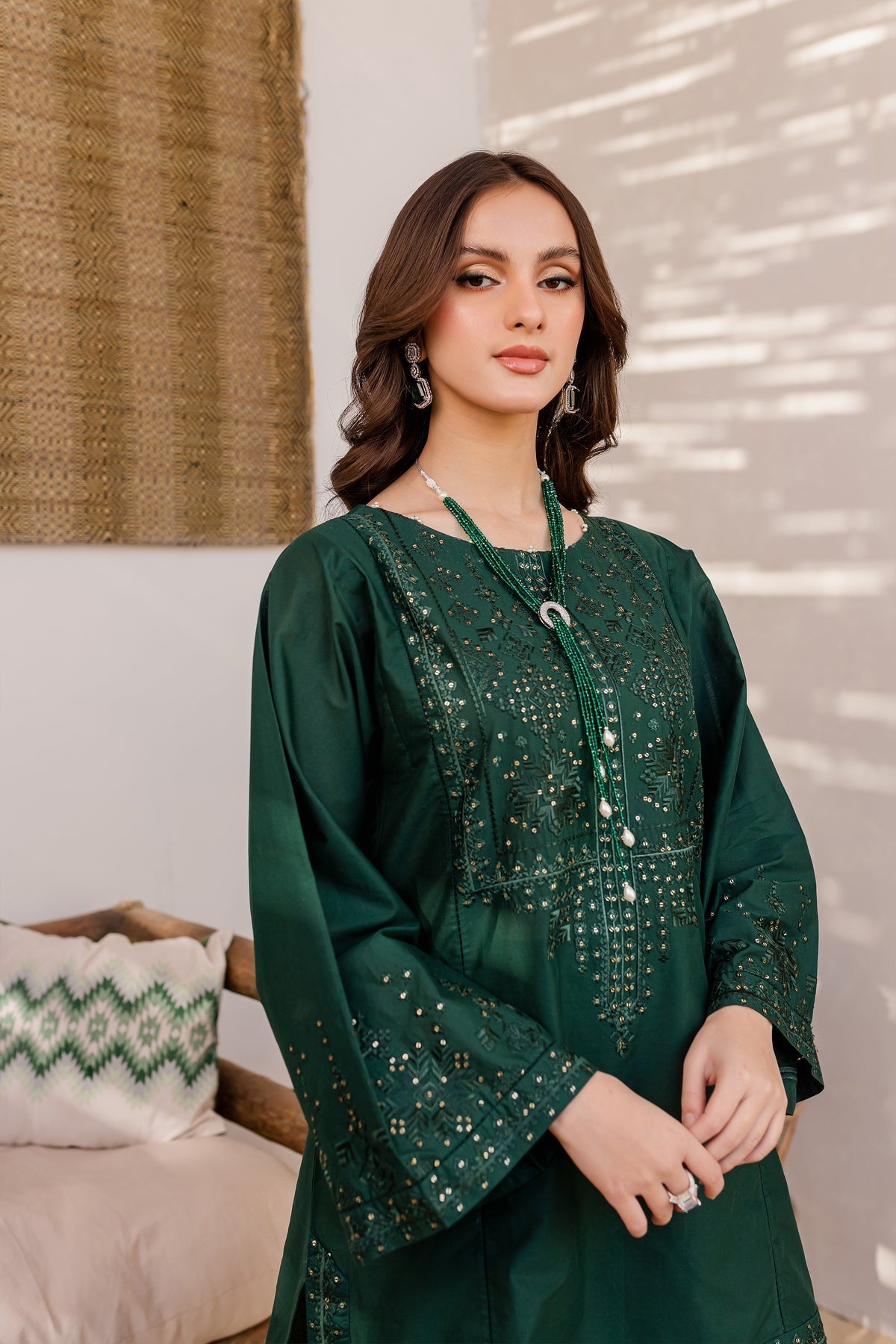 Best Selling - Corduroy - Embroidered Shirt