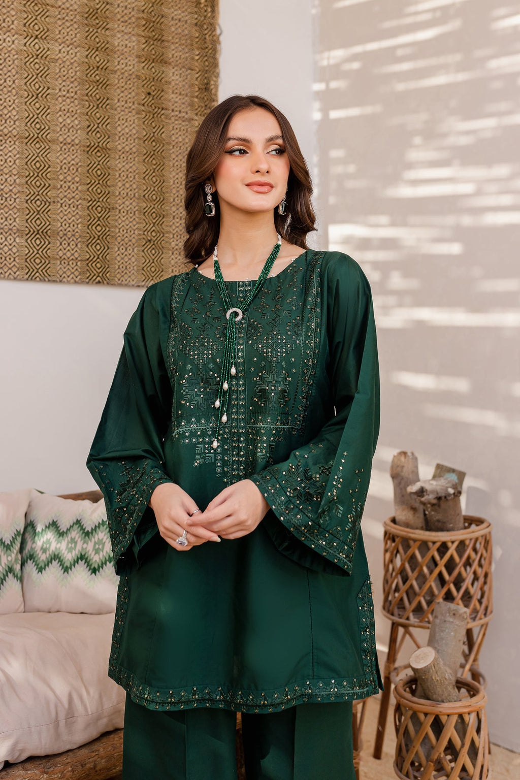 Best Selling - Corduroy - Embroidered Shirt