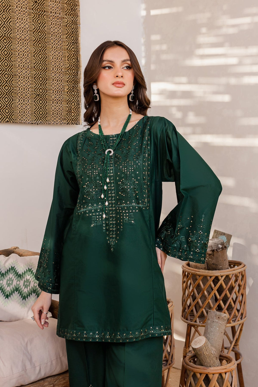 Best Selling - Corduroy - Embroidered Shirt