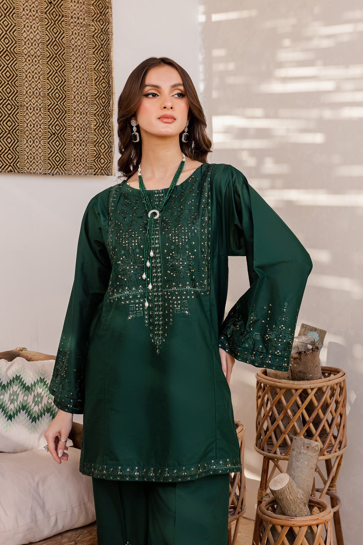 Best Selling - Corduroy - Embroidered Shirt