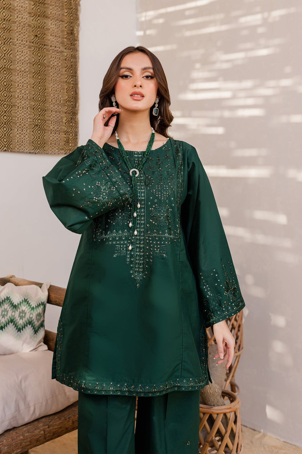 Best Selling - Corduroy - Embroidered Shirt