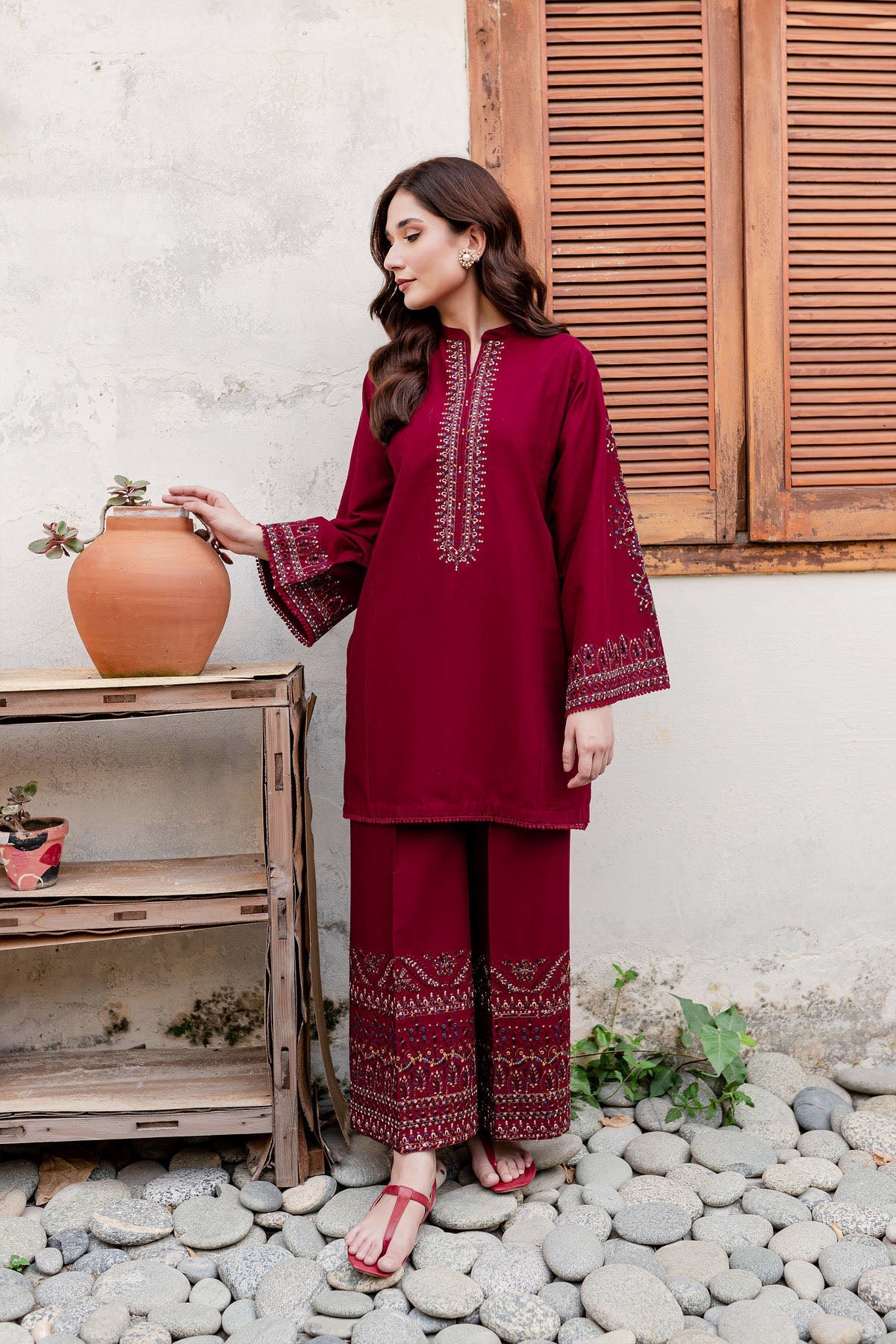 Winter - Best Selling - Cosmo - 2Pc Embroidered Dress