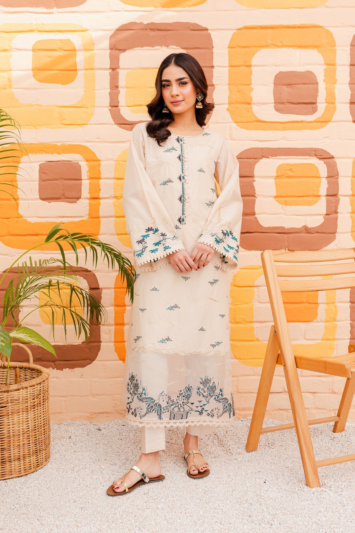 New Arrival - Elowen - 2Pc Embroidered Dress