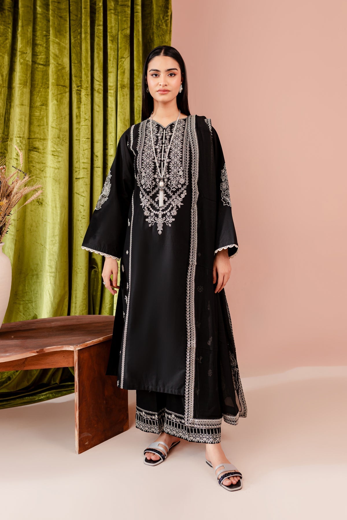Best Selling - Ruth - 3Pc Embroidered Dress
